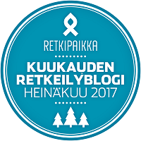 Kuukauden retkeilyblogi heinäkuu 2017
