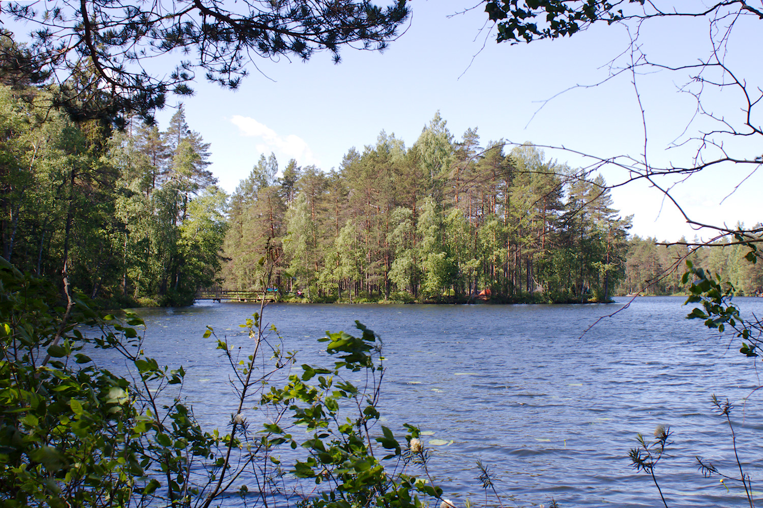 Teltat Holma-Saarijärven saaressa